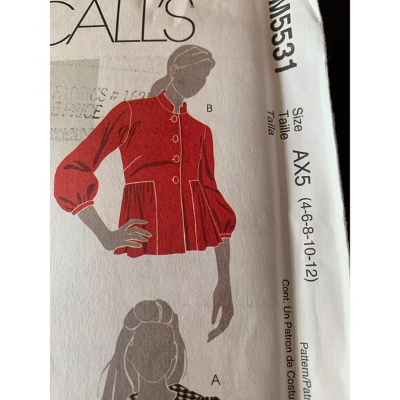 McCall's Misses Lined Jacket and Coat Sewing Pattern Sz 4 -12 M5531 - Uncut - Picture 3 of 9